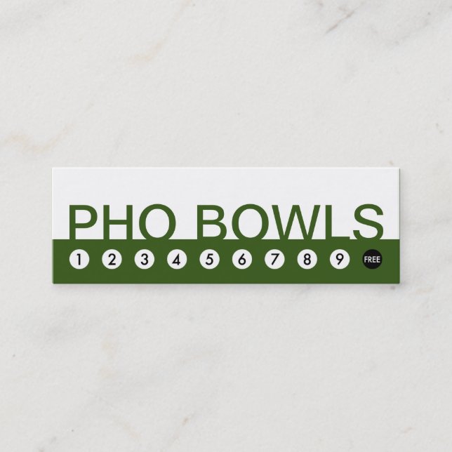 bold Fidelidade do cliente do PHO BOWLS (Frente)