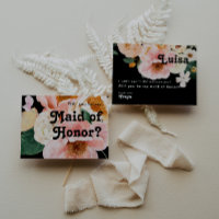 Bold Floral | Cartão de Proposta Madrinha de casam