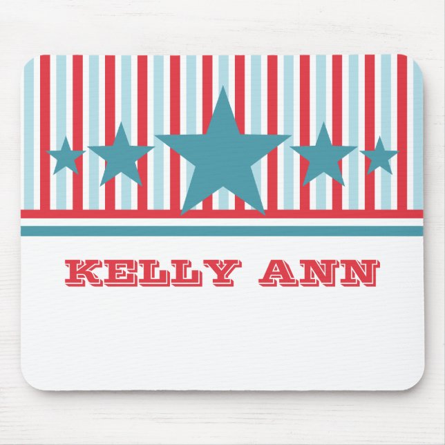 Bold Julho 4th Stars and Stripes Mousepad (Frente)