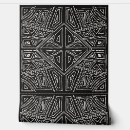 Bold Lines - Symmetrical Tile - Black And White 