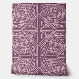 Bold Lines - Symmetrical Tile - Mauve and Beige