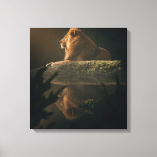 Bold Lion Bold Shadow Twin Canvas Art
