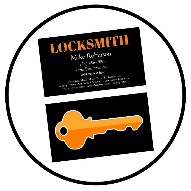 Bold Modern Locksmith Services Cartão de visita (Locksmith)