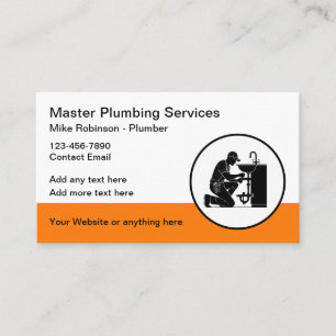 Bold Modern Plumbing Services Cartão de visita