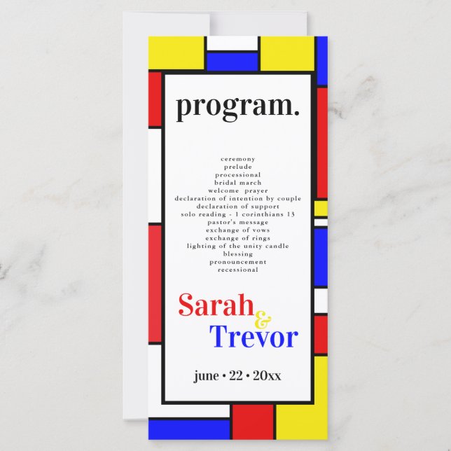 Bold Mondrian Inspirou Arte Geométrica (Frente)