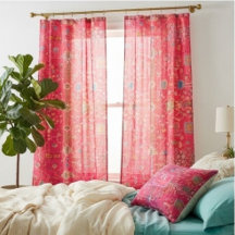 Bold Oriental Rug Vibrant Hot Pink Jewel-Toned
