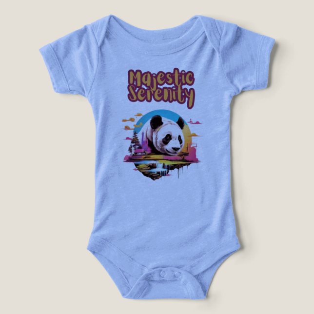 Bold Panda Elegance: Panda Vibrante em Seu Habitat (Design frontal)