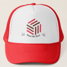 Bold Red Trucker Boné com Honeycomb