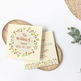 Bold Retro Earth Tones | Cartão de Convite para Ca