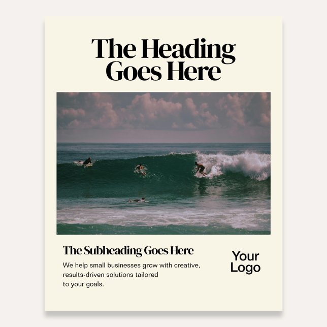 Bold Retro Editorial Photo Business Flyer (Criador carregado)