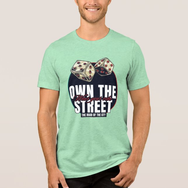 Bold Street Vibe Dice Gambler Urban Unisex Tee (Frente)