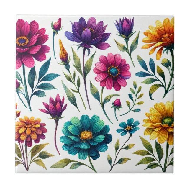Bold Watercolor Floral (Frente)