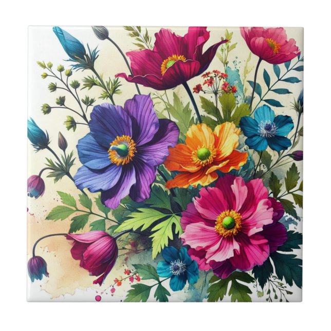 Bold Watercolor Floral (Frente)