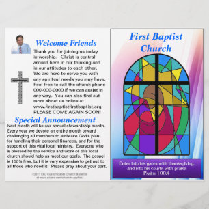 Boletim Semanal de Igreja Personalizável (Interior