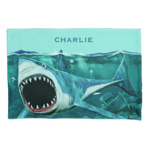 Boletins de nome personalizado do Shark assustador