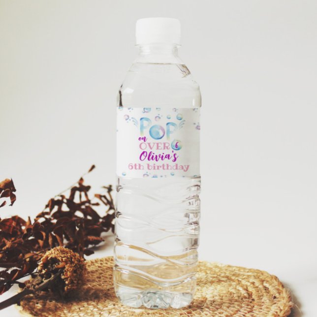 Bolha Aniversário Rótulo da Garrafa de Água Festa  (Criador carregado)