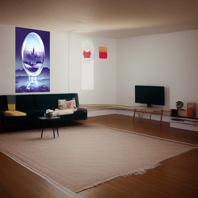 Bolha de vidro de dentro da cidade | AI Art Poster (Criador carregado)