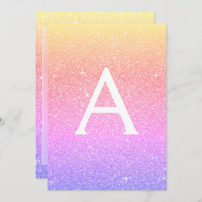 Bolha Rosa Púrpura, Brilhante, Batismo Convite (Frente/Verso)