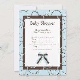 Bolhas azuis Convite para chá de fraldas