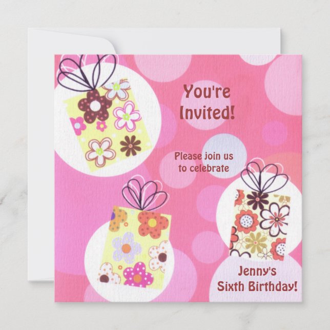 Bolhas Convite de Aniversário (Frente)