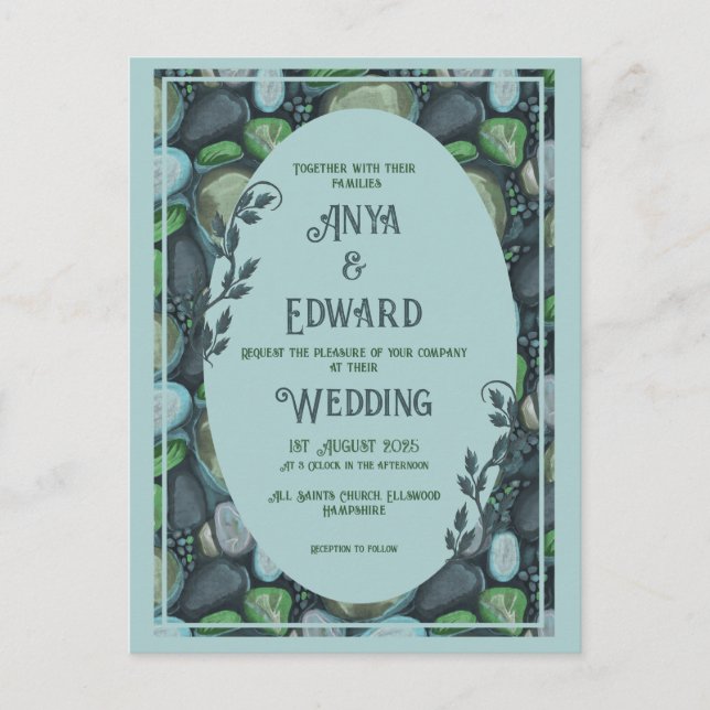 Bolhas de Água - Convite para Casamento (Frente)