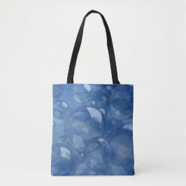 Bolhas de azul nesta bolsa de tote