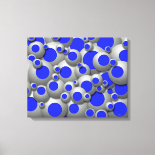 Bolhas de bolhas Real Blue Canvas Impressão