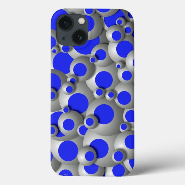 Bolhas de Bustling capas de iphone Real Blue Case  (Verso)