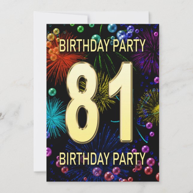 Bolhas de Convite de aniversário 810 (Frente)