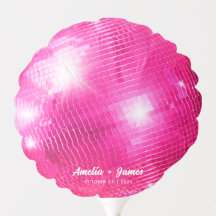 Bolhas de Discoteca Rosa Vibrante Chic Retro para 