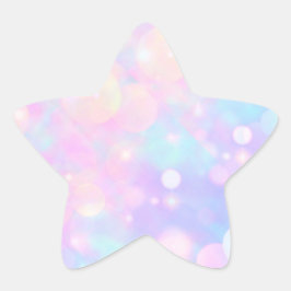 Bolhas de Pastel no adesivo rosa-estrela