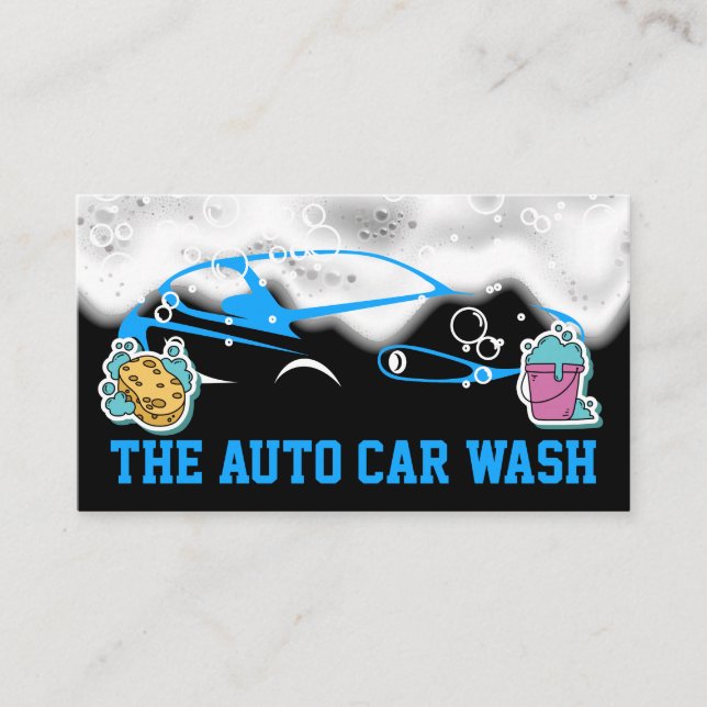 Bolhas de sabão | Esponja e Cartão de visita Balde (Frente)