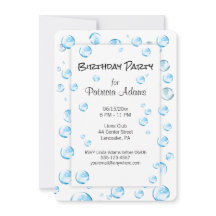 Bolhas Diversão de Festa de aniversário Convite