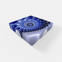 Bolhas Fractais de Omã Azul abstrato