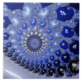 Bolhas Fractais de Omã Azul abstrato