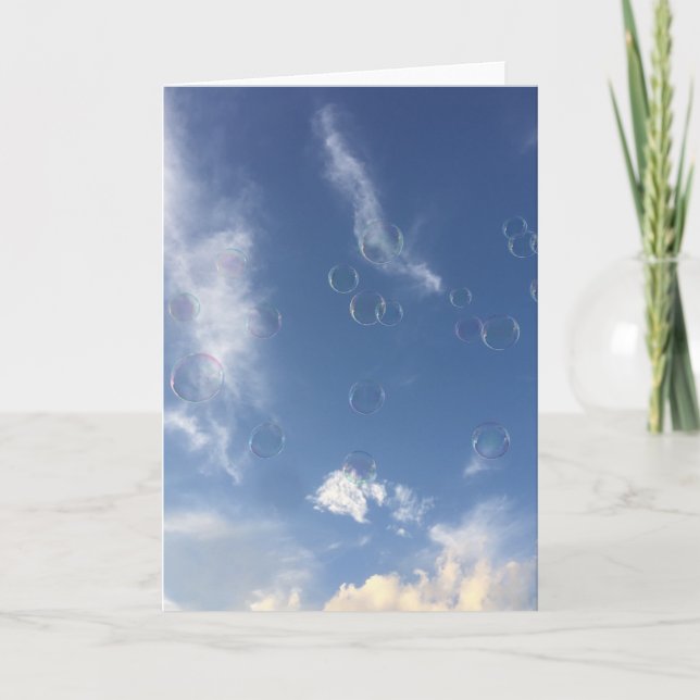 Bolhas num cartão de vazio de Verão (Frente)