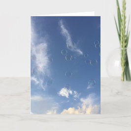 Bolhas num cartão de vazio de Verão