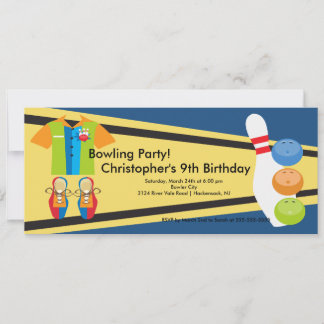 Boliche Convite de aniversário