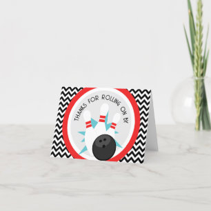 Boliche De Chevron Retroativa Obrigado Cartões