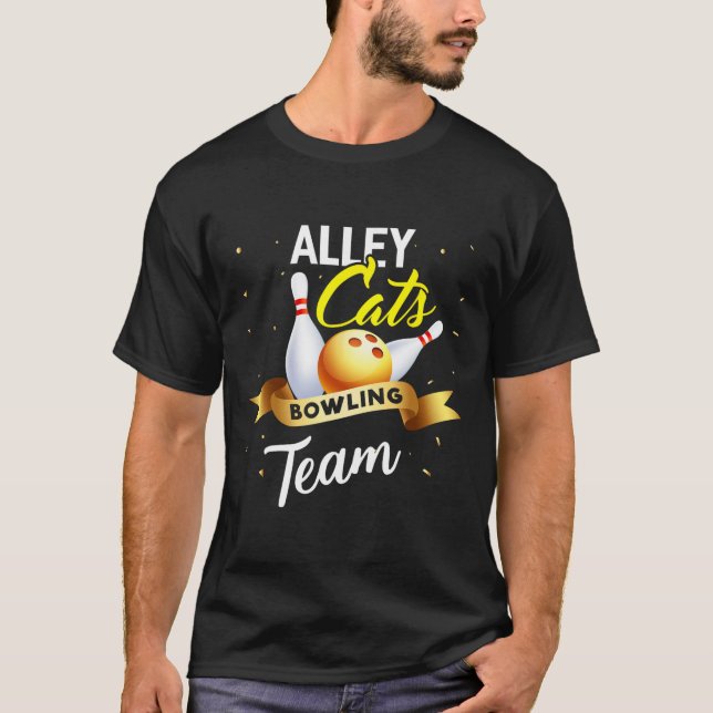 Boliche De Gato beco Camisa Engraçada Boliche De B (Frente)