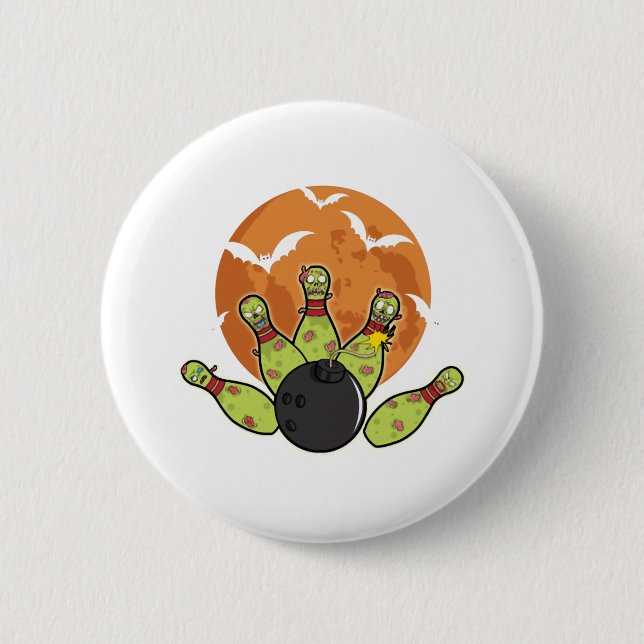 Boliche de Halloween Zombie Pins Bats Bowler Prese (Frente)