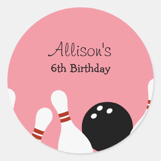 Boliche Diversão Favorita Adesivos (Frente)