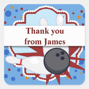 Boliche festa de aniversário graças ao seu adesivo