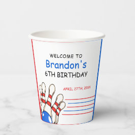 Boliche Vermelha e Azul Jogada no Aniversário da 6