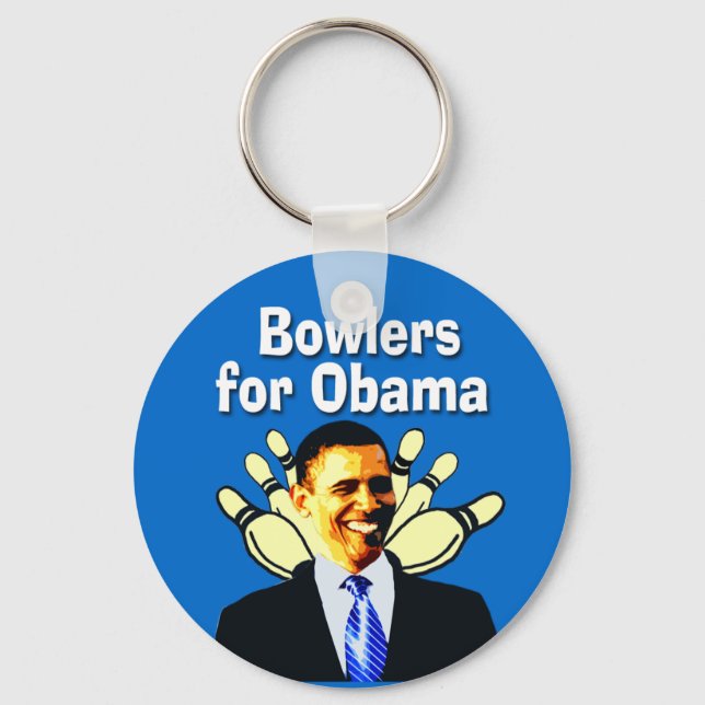 Boliches para Obama Chaveiro político (Frente)