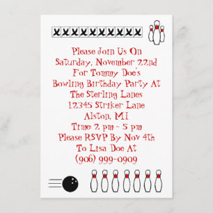 Boliches Retrópicos Menores Convites de festas Li