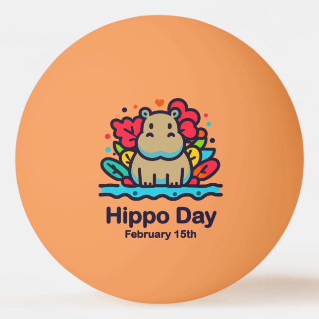 Bolinha De Ping Pong 15 Feb - Dia Hippo (Frente)
