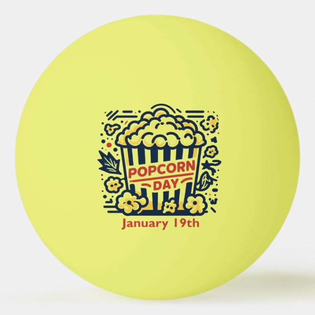 Bolinha De Ping Pong 19 de janeiro - Dia da pipoca (Frente)