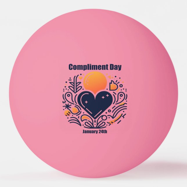 Bolinha De Ping Pong 24 de janeiro - Dia do Cumprimento (Frente)