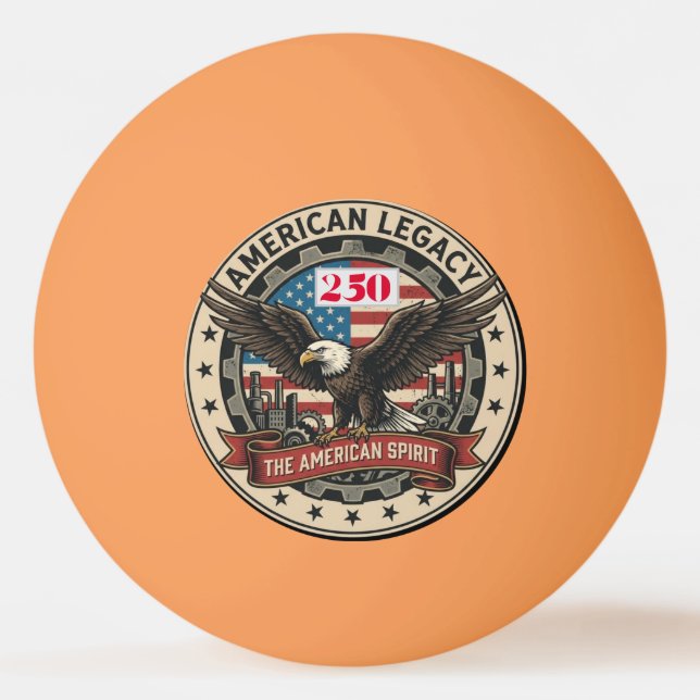 Bolinha De Ping Pong 250º Aniversário dos EUA (Frente)